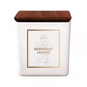 BOUGIE SOJA BLANCHE RASPBERRY JASM. 155G